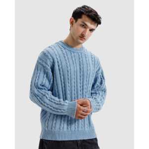 Pull en maille torsadée pour homme, à capuche, hiver, grande taille, motif 3D, respirant, chaud, tissé à la machine, avec logo imprimé, pour l'automne/hiver - Product Image 4