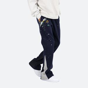 Pantalones de chándal acampanados informales personalizados para hombre, pantalones de chándal acampanados apilados con cintura elástica ligera y logotipo personalizado - Product Image 2