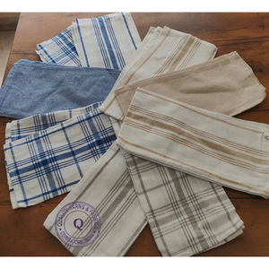 Toalla de té de sarga de algodón 100% personalizada, técnica de tejido de secado rápido con patrón a cuadros impreso digitalmente para uso en la cocina - Product Image 4