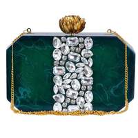 Magnifique Pochette en Résine Écologique pour Femme, Design Personnalisable Peint à la Main, Modèle Luxueux de Haute Qualité pour Mariages et Événements