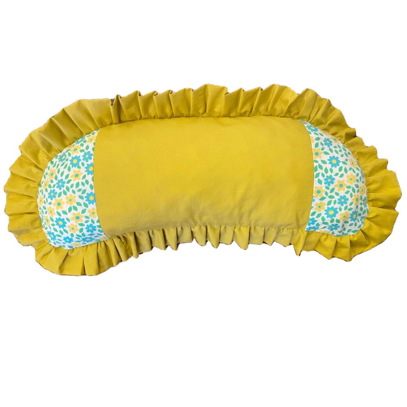 Shredded Viscose Foam Therapy Napping Pillow | Breathable Cotton Cover | Floral Design Camping Sleeping Airplane | Eco-Friendly