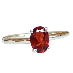 925 Sterling Silver Red Color Garnet January CZ Unique Design Gold Filled Fine Fashion Jewelry Rings For Online Selling