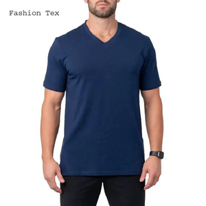 T-shirt de sport à la mode en pur coton 100% de haute qualité T-shirt décontracté à manches courtes T-shirt décontracté uni pour hommes - Product Image 5