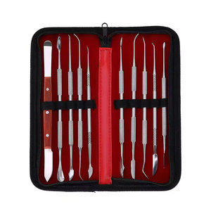 Juego de Instrumentos Dentales Manuales de Acero Inoxidable con Certificación CE, Duraderos, con Agarre de Cera, Reutilizables, Clase I - Product Image 1