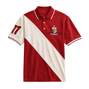 Polo Premium Kappa Alpha Psi Crimson 11, Taille Standard, Mélange de Coton de Haute Qualité, Broderie de l'Écusson Lettres Grecques, Vêtement - Product Image 4