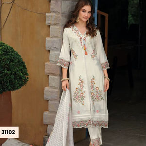 New light <b>weight</b> fancy viscose 3 piece kurti <b>set</b> with exclusive embroidery work perfect for all occasions - Product Image 1