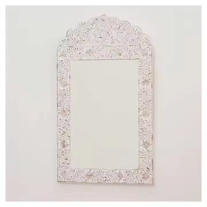 Espejo de pared hecho a mano decorativo azul moderno con diseño de incrustaciones de hueso marco más nuevo para baño decoración del hogar por Crescent Crafts - Product Image 5