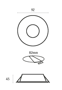 Eryx GU10 Lámpara de Techo Empotrada Redonda con Anillo Fijo de Aluminio Blanco 92x45mm (Jueric 10226) - Product Image 2