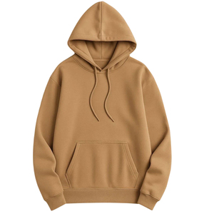 เสื้อฮู้ดแขนยาวผ้าฟลีซ 100% คอตตอน ทรงปกติ สีพื้น มีกระเป๋า สำหรับฤดูหนาว บริการ OEM ระบายอากาศได้ดี สำหรับผู้ชาย ปักลาย 3 มิติ - Product Image 1