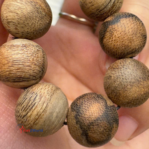 Superior Fashion 100% Natural <b>Wood</b> <b>Beads</b> High Quality Underwater Vietnam Oud <b>Bracelet</b> with 17 <b>Beads</b> Size 12mm - Product Image 2