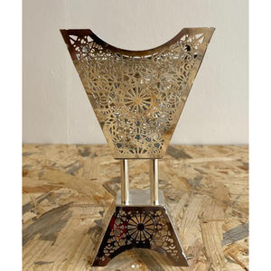 Vintage Cut-Out Design Exclusive <b>Silver</b>-Finish Metal Incense <b>Burner</b> for Home Table Decoration Bakhoor <b>Burner</b> for Religious Use - Product Image 2