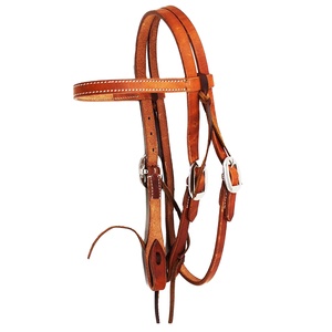 Exclusif de qualité supérieure fait à la main 100% cuir de vache Western Headstall fabricant en gros fournisseur Saman exportations - Product Image 2