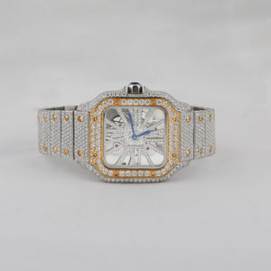 Montre de luxe en moissanite VVS1 pour homme avec jeu d'aiguilles pour tester les diamants-Montre de style mécanique - Product Image 1