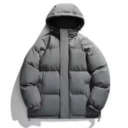 เสื้อแจ็คเก็ตพัฟเฟอร์บุผ้าฝ้ายทรงสลิมสไตล์เกาหลีสำหรับผู้ชาย ฤดูหนาว ปี 2026 คอตั้ง สีพื้น เสื้อโค้ทกันหนาว - Product Image 5