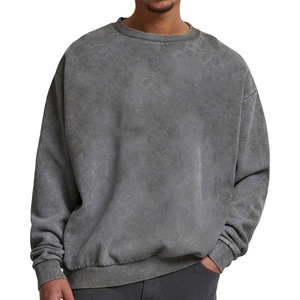 Sweat-shirt tricoté sans manches personnalisé, style vintage délavé à l'acide, doublé, grande taille, imprimé graphique streetwear, vente en gros 2026 - Product Image 1