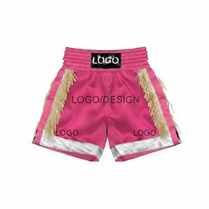 Pantalones Cortos de Muay Thai Profesionales de Hip Hop, Tejido Transpirable, Cintura Elástica Alta, Precio al por Mayor - Product Image 5