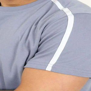 Camiseta de verano de algodón lavado con calor para hombre, conjunto de pantalones cortos de algodón lavado con estampado de calor, informal, para hombre - Product Image 3