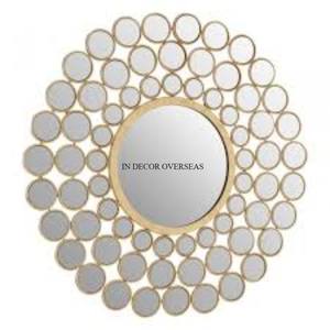 High Standard Quality Metal Silver Polished Frame Attractive Look <b>Wall</b> <b>Mirror</b> Home And Hotel Bathroom Decorative Supplies - Product Image 4