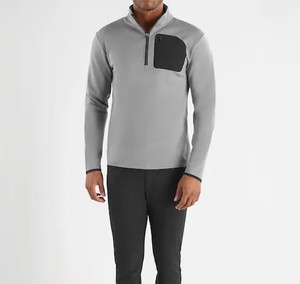 Sweat-shirt à col montant léger et confortable pour hommes, idéal pour les sorties décontractées, les activités sportives, teint en couleur unie, saison hivernale - Product Image 6