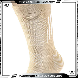 Mangas protectoras de soporte de tobillo de carbón de bambú elástico tejido para exteriores y gimnasio - Product Image 4