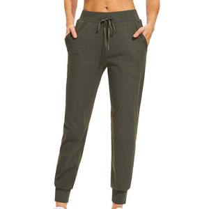 Private Label <b>Women's</b> Winter Solid Straight High Waist Flat Front Casual Cargo Trousers 100% Cotton Breathable Quick Dry - Product Image 1