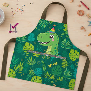 ผ้ากันเปื้อนเด็ก2026เป็นมิตรต่อสิ่งแวดล้อมแบบซักได้ทำจากผ้าฝ้าย100% และวัสดุโพลีคอตตอน - Product Image 4