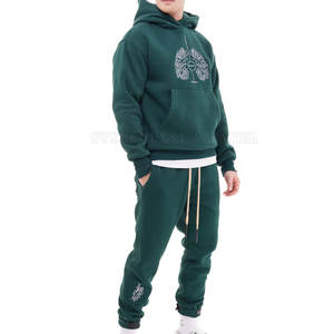 Survêtements à capuche 100 % coton sur mesure, style unique, couleur unie, broderie, respirants, séchage rapide, taille élastique, hiver - Product Image 3