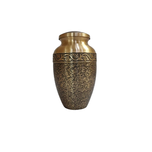 Wholesale <b>Large</b> 10\" Golden Brass Cremation <b>Urn</b> for Adults Handcrafted Modern Memorial for Human Ashes Premium Funeral Supply - Product Image 1