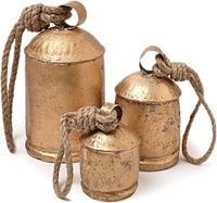 Gros indien de cloches de vache en laiton antique décoration extérieure ornements cloches en métal cloches d'harmonie extérieures