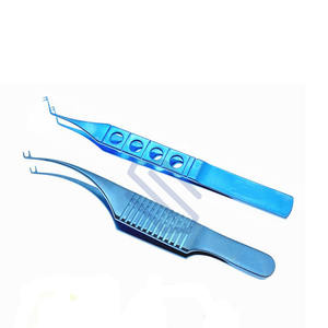 Pince à suturer la cornée Polack pince à épiler Instrument chirurgical ophtalmique manuel certifié CE en acier inoxydable titane - Product Image 1