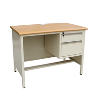 Table de bureau à domicile au design moderne Bureau d'ordinateur en métal avec tiroirs à montage facile Mobilier de bureau pour l'étude et le travail