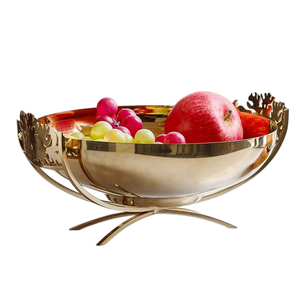 Plat de service en laiton de style arabe, forme ovale, doré, pour fruits, noix, collations, pour la maison, les mariages, les hôtels, utilisation sur table - Product Image 5