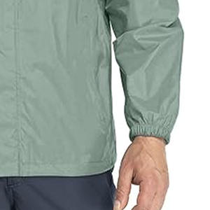 Chubasquero con cierre de cremallera grueso Abrigo largo con capucha para exteriores Chubasquero fino para adultos fabricado por Dress Sports - Product Image 3