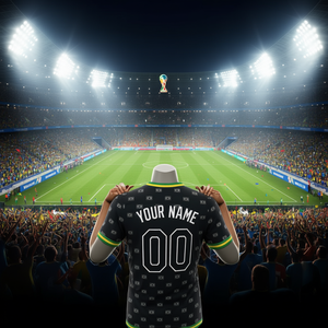 Set Maglia con Motivo Bandiera Brasiliana per Mondiali 2030, Top per Tifosi Unisex, Regalo per Giornata di Partita di Calcio in Diversi Colori - Product Image 3