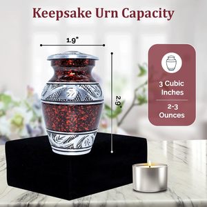 Mini urnas para cenizas humanas, Juego de 4 urnas de recuerdo para hombres y mujeres, urnas pequeñas conmemorativas elegantes para cenizas para adultos - Product Image 3
