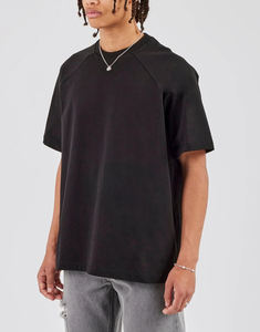 T-shirt 100% coton de qualité supérieure pour hommes T-shirt ample de haute qualité personnalisé DTG imprimé logo lourd 300GSM pour hommes - Product Image 3