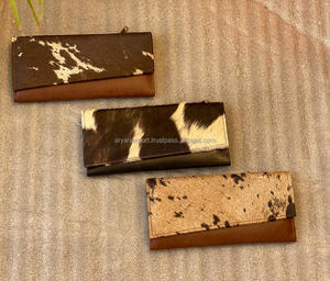 กระเป๋าสตางค์หนังวัวแบบพับสามทบขนาดใหญ่มีซิปกระเป๋าเงินสำหรับเดินทางกระเป๋าเงินผู้หญิงหนังแท้แบบตะวันตกมีซิป - Product Image 3