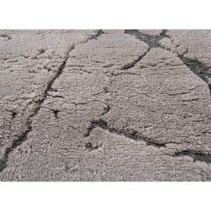 Alfombra de Lana Anudada a Mano Ra-5017 con Patrón Abstracto Gris y Negro para Sala de Estar, Pasillo, Entrada, Rectangular Tipo Rompecabezas para Adolescentes - Product Image 3