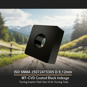 Plaquettes de tournage indexables ISO SNMA 250724T5305 D.9,12mm MT-CVD revêtues de noir, lot de 10 pour outils de tournage - Product Image 3