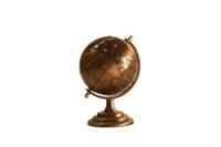 Globo Terráqueo Giratorio de Aluminio Antiguo WB INC, Diseño Contemporáneo, Regalo Coleccionable, Arte con Temática Geográfica, Florero de Mesa