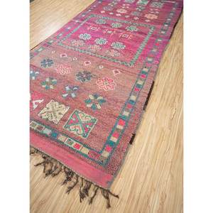 พรมขนสัตว์ถักมือ Nuray ลายเรขาคณิตสีชมพูและสีม่วง สำหรับตกแต่งห้องนั่งเล่นในบ้าน ขนาด 9x12 ฟุต พรมปูพื้นห้องโถงขนาดใหญ่-Pae-4532 - Product Image 2