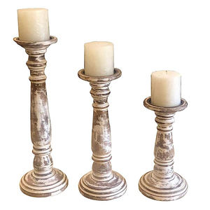 Candelabros de pilar de madera hechos a mano con diseño decorativo para el hogar de alta calidad, candelabros de Madera hechos a mano para decoración del hogar - Product Image 1