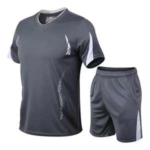 Ensemble de vêtements de sport pour homme de marque pour la salle de sport, le fitness, le football, l'entraînement, la course à pied, shorts imprimés, maillot, jogging - Product Image 3
