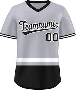 Lo último en camisetas de béisbol y softbol de diseño personalizado, bajo MOQ, camisetas de moda en blanco baratas OEM, impresión digital por sublimación transpirable - Product Image 1