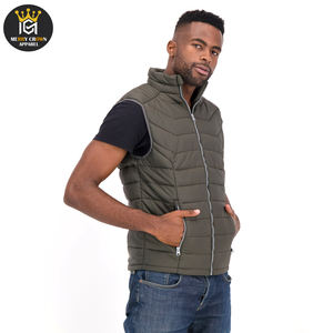 Puffer <b>Vest</b> For Men Premium Quilted Outerwear Custom Logo Printing Service Latest Style Stand Collar Puffer Down <b>Vest</b> <b>Vest</b> - Product Image 4