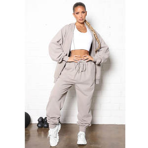 Sudaderas con capucha gruesas pesadas de algodón suave estilo INS con cremallera para mujer, sudaderas con capucha de gran tamaño con estampado de logotipo personalizado en blanco, sudaderas con capucha de chándal - Product Image 4