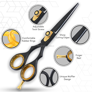 Tijeras de adelgazamiento de peluquero profesional Tijeras de peluquería ajustables de 6 pulgadas con borde de corte afilado y tornillo giratorio - Product Image 2