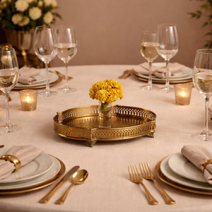 Plateau décoratif de style européen Plateau de décoration d'intérieur vintage classique Accessoires de décoration de table de restaurant - Product Image 1