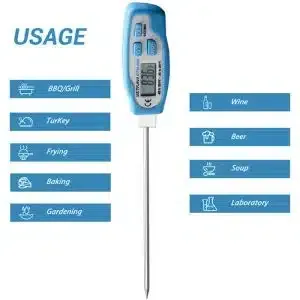 Mettravi เทอร์โมมิเตอร์ความปลอดภัยของอาหารดิจิตอลแบบ DTM-902วัดอุณหภูมิได้อย่างแม่นยำทันทีสำหรับการทำอาหารและอาหารในครัว - Product Image 3