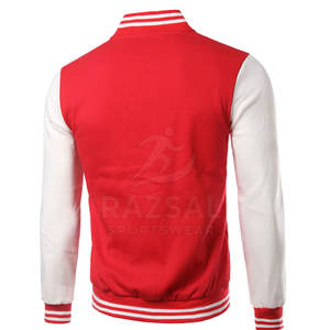 Veste d'hiver pour hommes de style Letterman grande taille en gros avec col montant en coton/laine séchage rapide respirant pour une utilisation en extérieur - Product Image 2